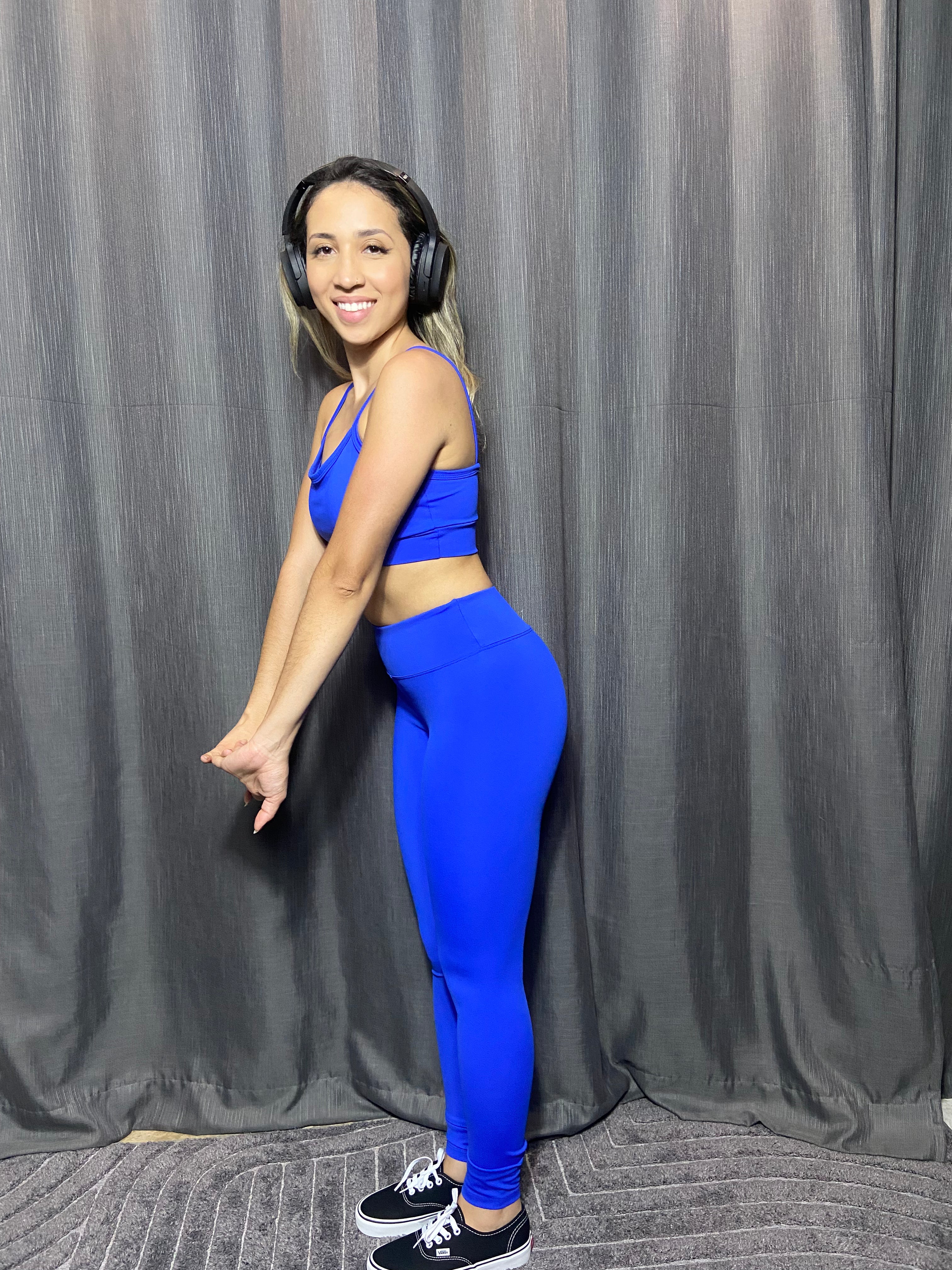 Legging Azul Claro Glow Power Cós Alto e Zero Transparência