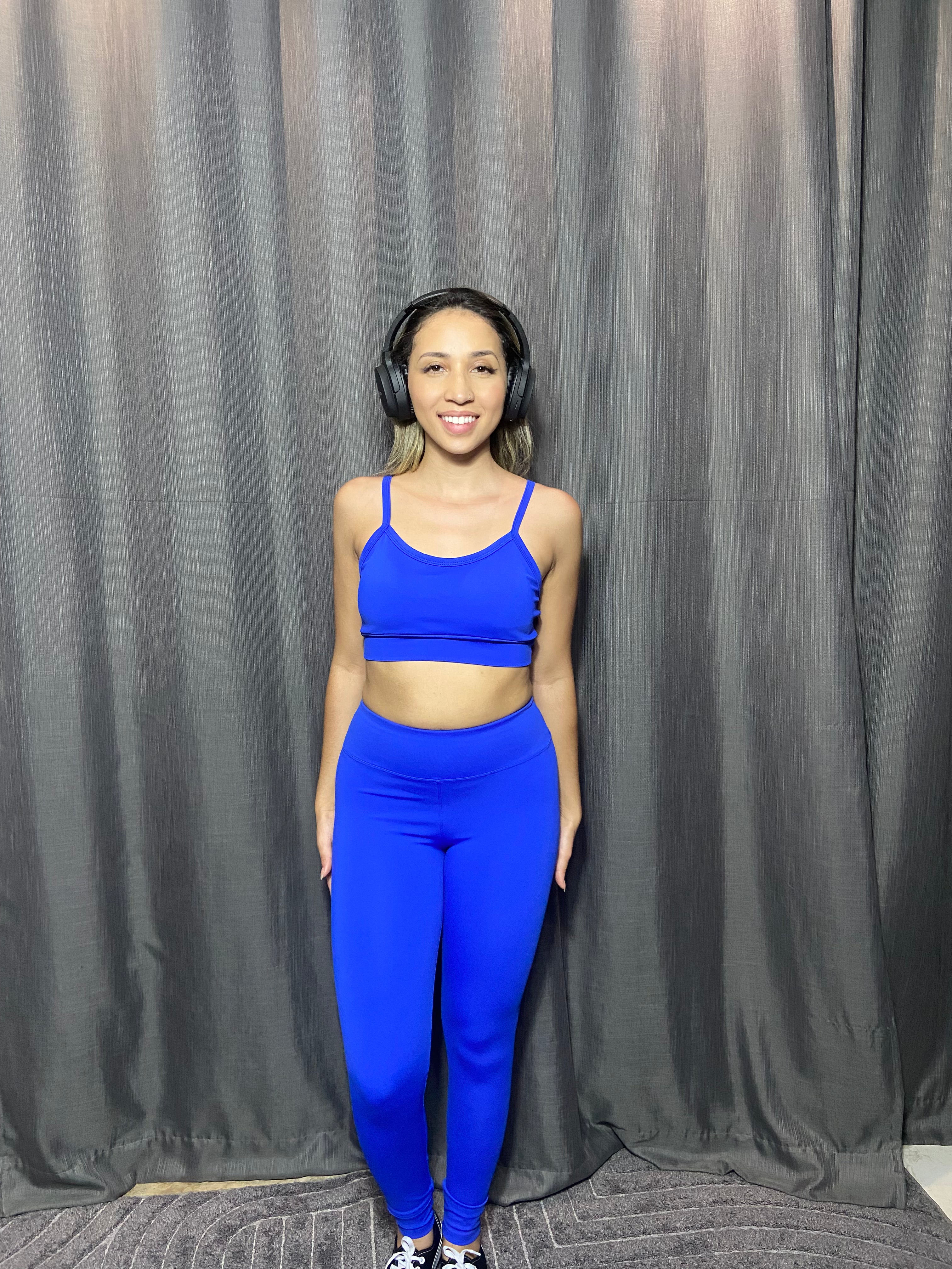 Legging Azul Claro Glow Power Cós Alto e Zero Transparência